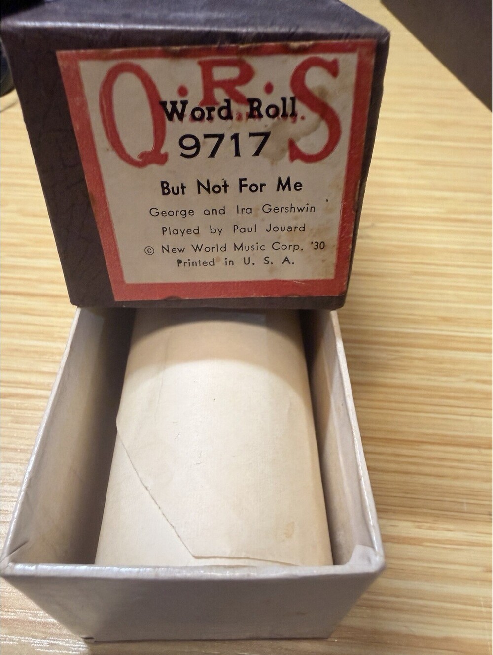 But not For Me ~ 9717 ~ QRS Player Piano  Word Roll  Vintage With Box